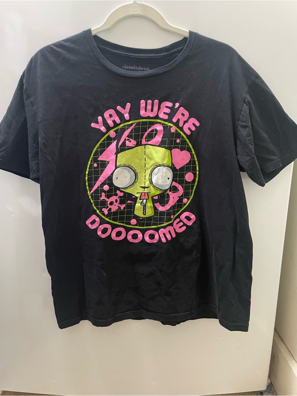 Invader Zim Nickelodeon Yay We’re Doomed Medium Black Shirt Worn Grunge Emo Punk